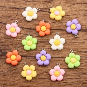 1 Piece 21 * 24mm Resin Flower Pendant 1 Piece 21 * 24mm Resin Flower Pendant