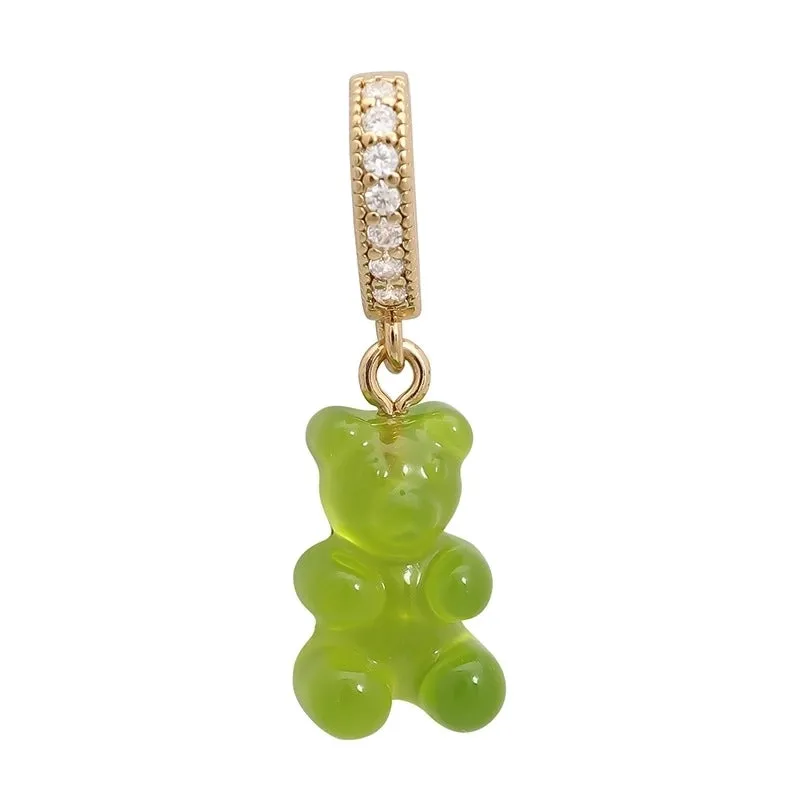 1 Piece Alloy Rhinestones Bear