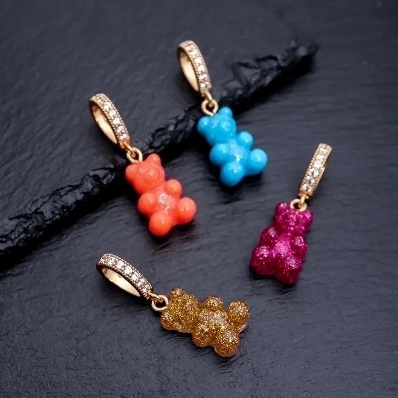 1 Piece Alloy Rhinestones Bear