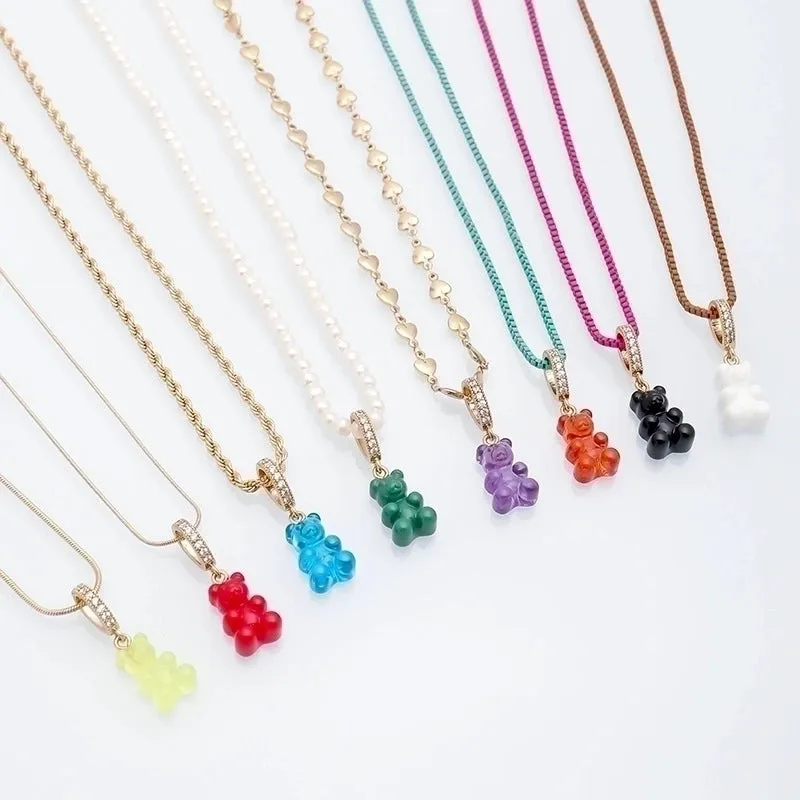 1 Piece Alloy Rhinestones Bear