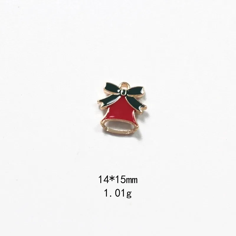 1 Piece Alloy Rhinestones Christmas Socks Wreath Snowman
