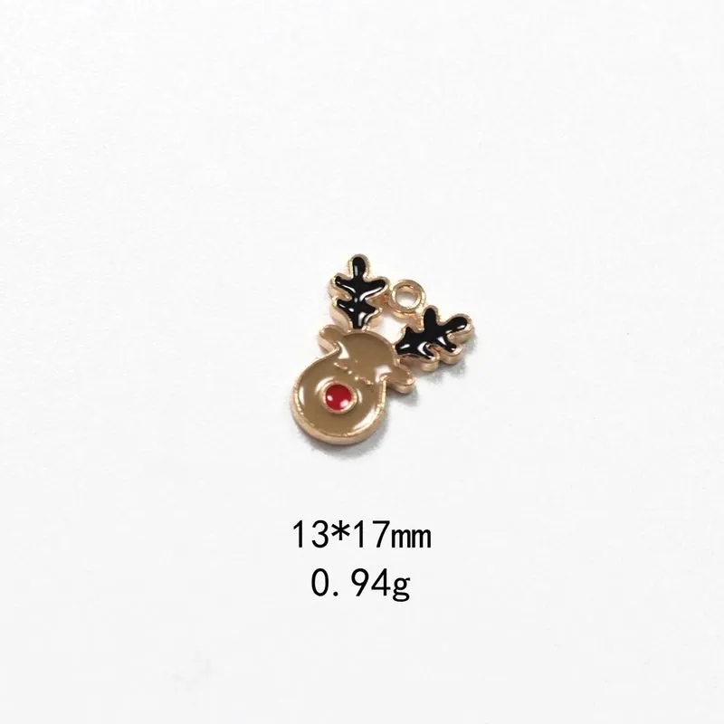 1 Piece Alloy Rhinestones Christmas Socks Wreath Snowman