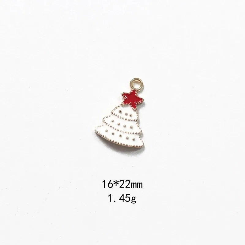1 Piece Alloy Rhinestones Christmas Socks Wreath Snowman
