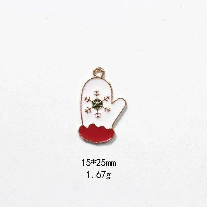 1 Piece Alloy Rhinestones Christmas Socks Wreath Snowman