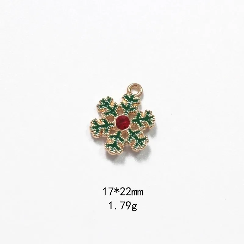1 Piece Alloy Rhinestones Christmas Socks Wreath Snowman