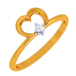 14k Heartfelt Gold Ring For Your Valentines