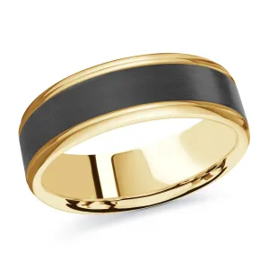 14K Yellow Gold Ring from the Noir Collection by Malo - MRDA-095-7Y