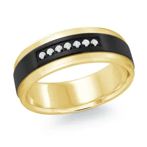 14K Yellow Gold Ring from the Titanium Collection by Malo - MRDTI-014-7YD