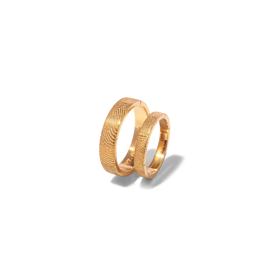 14kt Fingerprint Band Ring (for him)