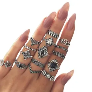 15 different pieces of Boho Stackable Rings [Flawless]