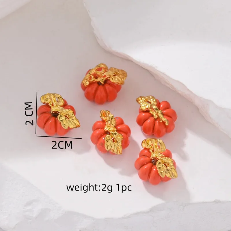 3 PCS/Package 2*2cm Alloy Pumpkin Pendant