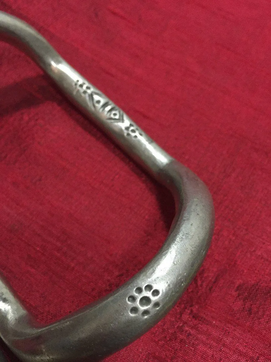 330 Old Tribal Anklet with Minimalist Motifs from Kutch