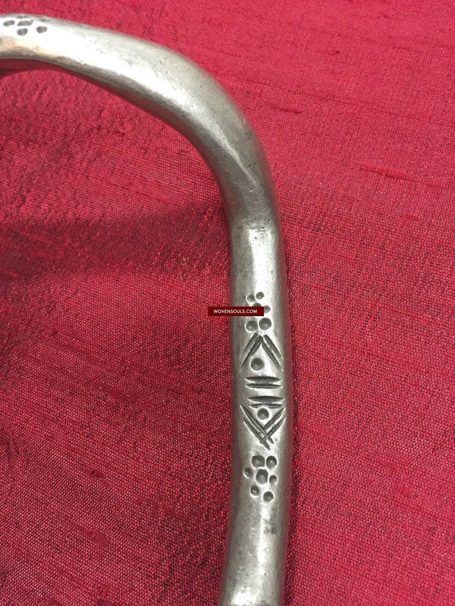 330 Old Tribal Anklet with Minimalist Motifs from Kutch