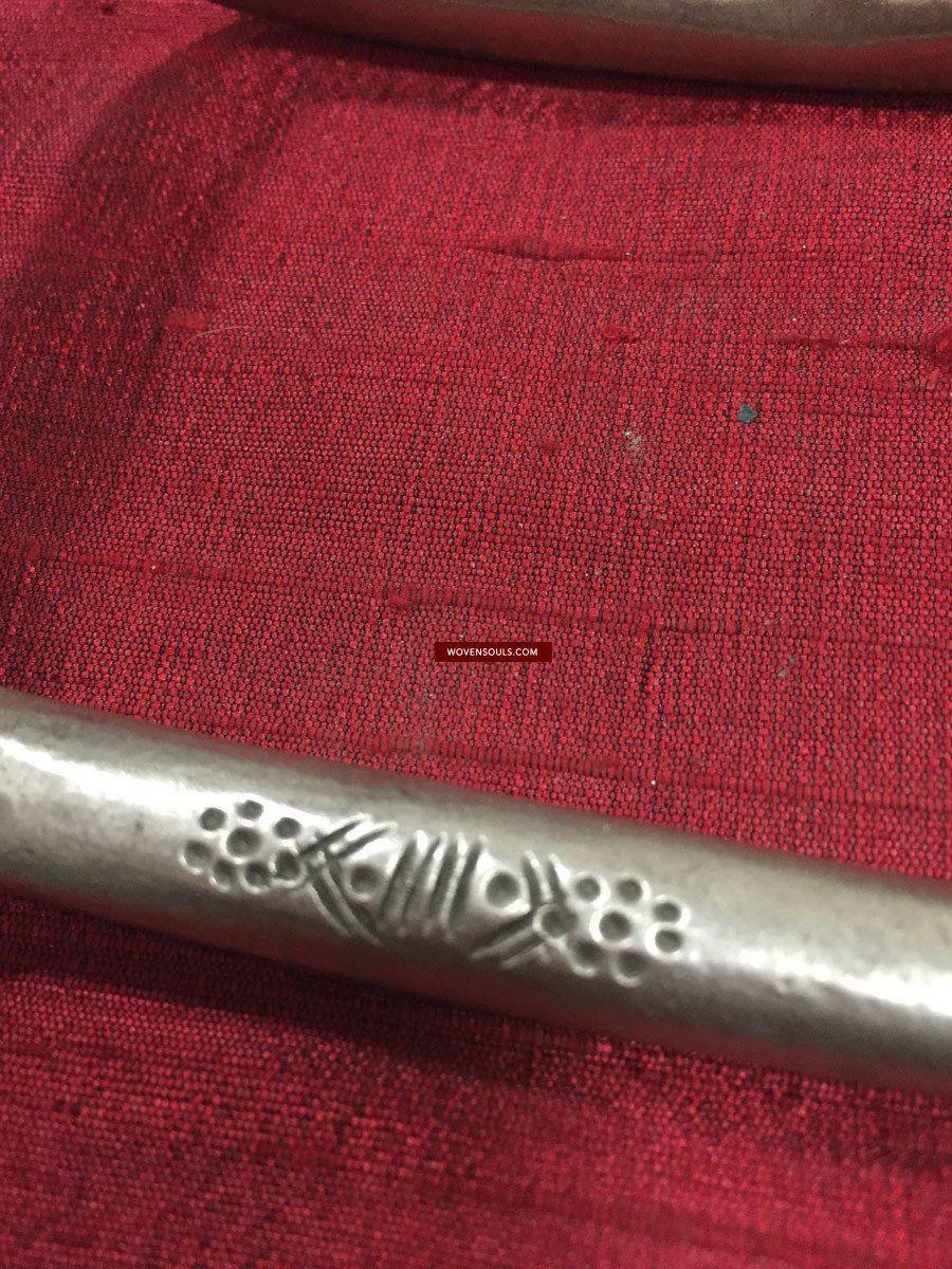 330 Old Tribal Anklet with Minimalist Motifs from Kutch