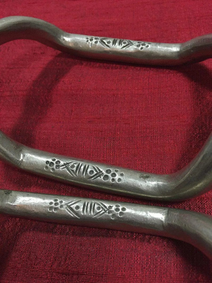 330 Old Tribal Anklet with Minimalist Motifs from Kutch