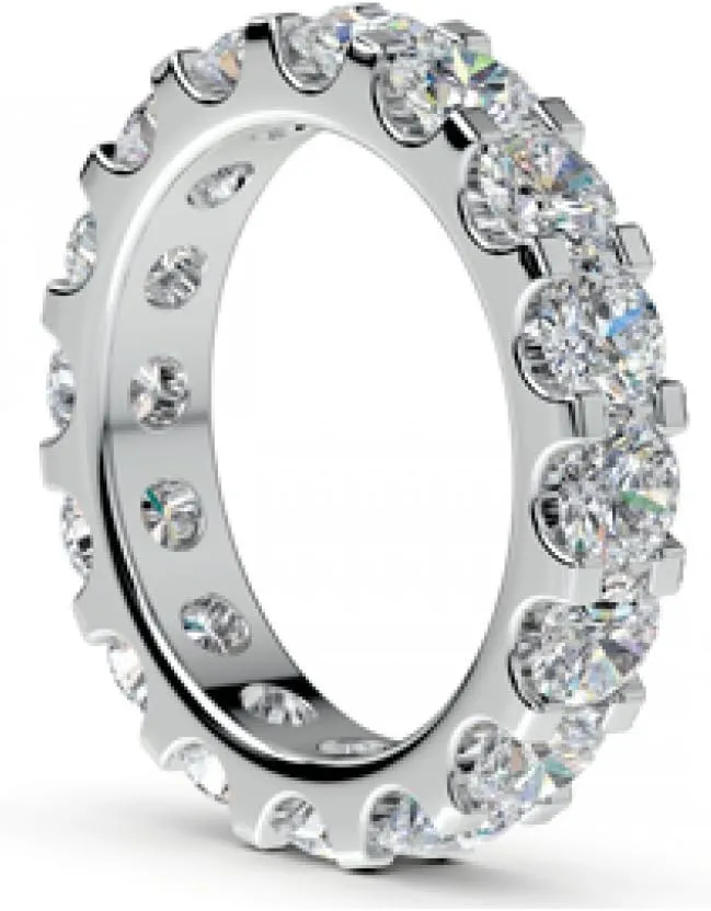 4.00 ct Ladies Round Cut Diamond Eternity Wedding Band Ring in Platinum
