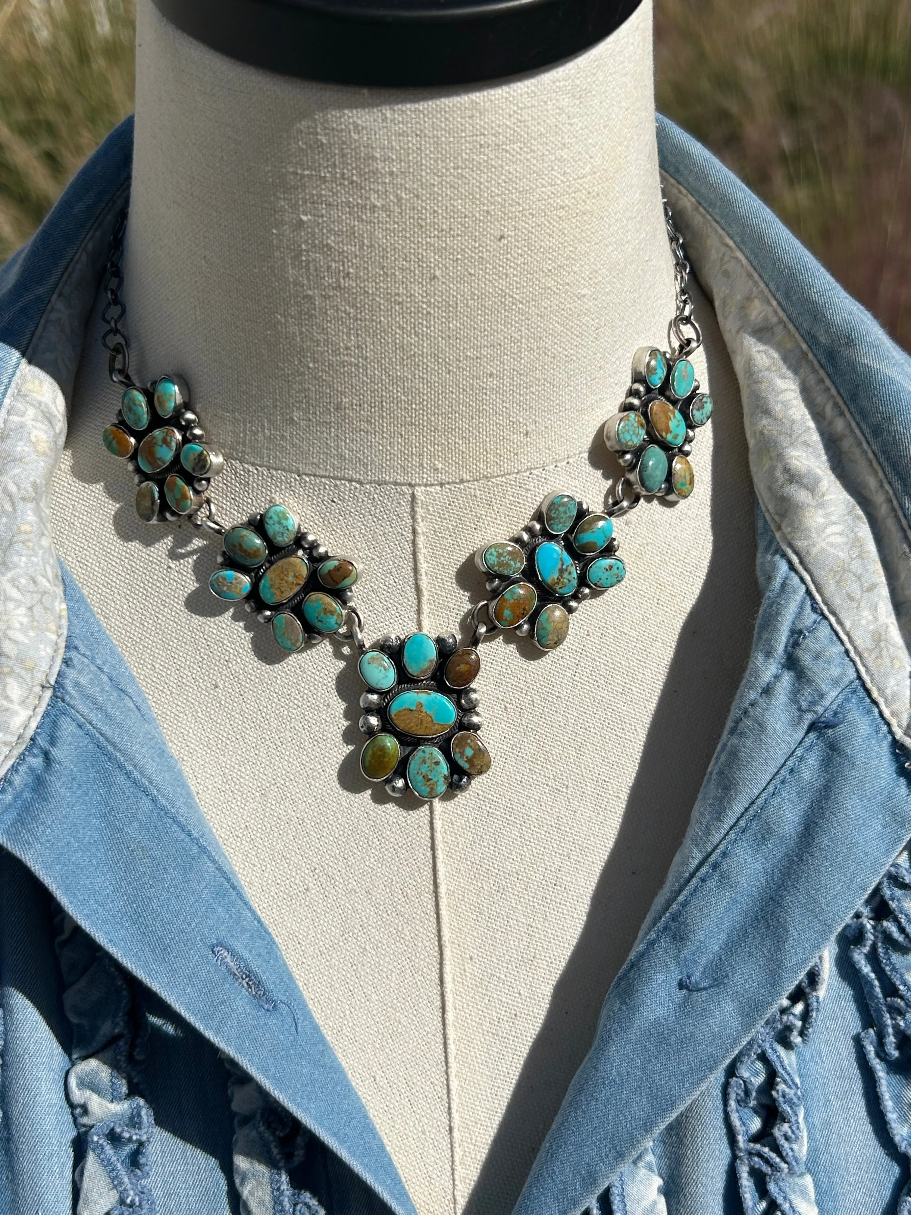 5 Stone Liittle Cluster Necklace