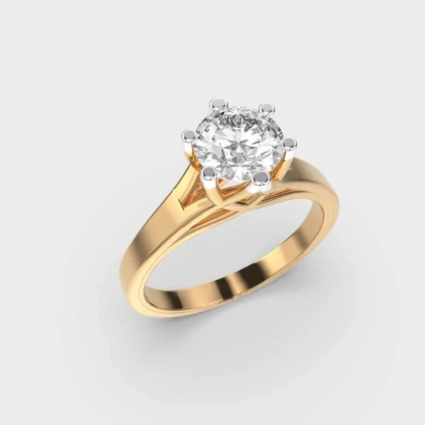50 Cent Solitaire Ever Charming Gold Ring