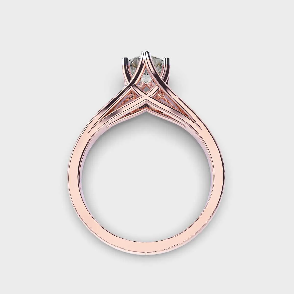 50 Cent Solitaire Ever Charming Gold Ring