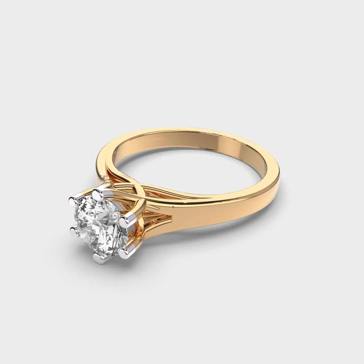 50 Cent Solitaire Ever Charming Gold Ring