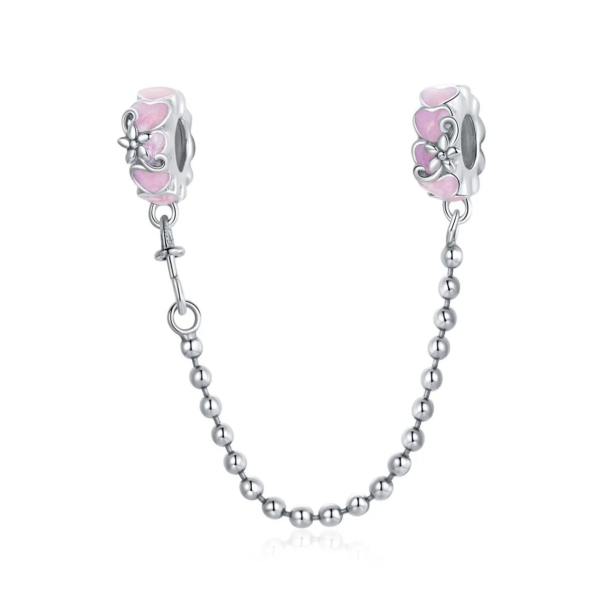 925 Sterling Silver Heart Safety Chain For Diy Bracelets & Necklaces