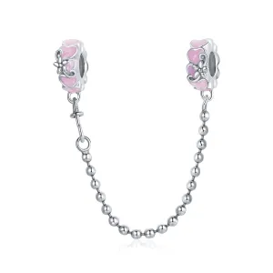 925 Sterling Silver Heart Safety Chain For Diy Bracelets & Necklaces