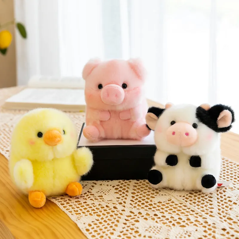 Adorable Plush Animal Keychain Pendants