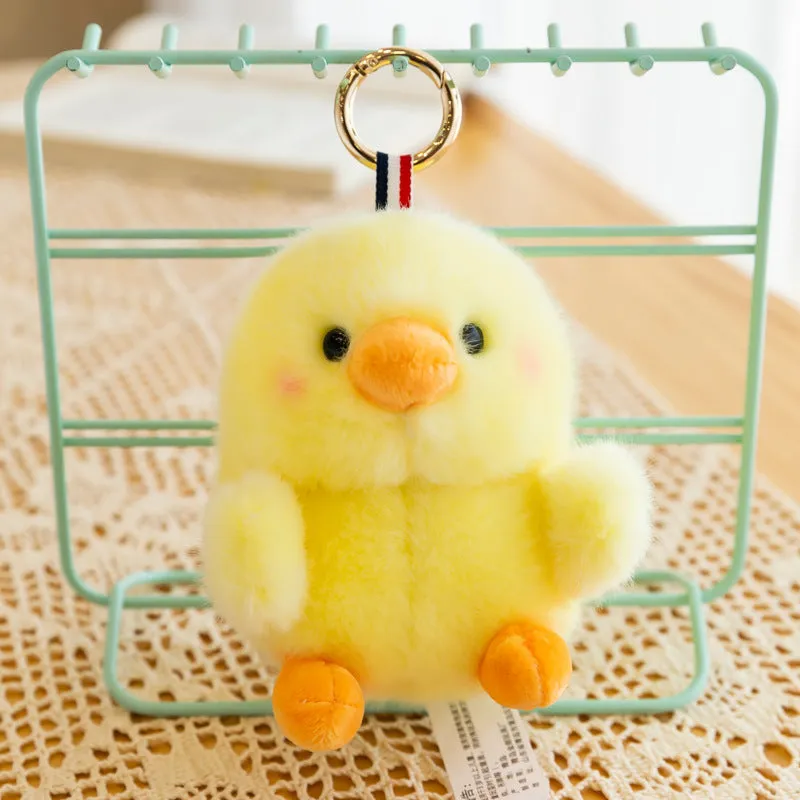 Adorable Plush Animal Keychain Pendants