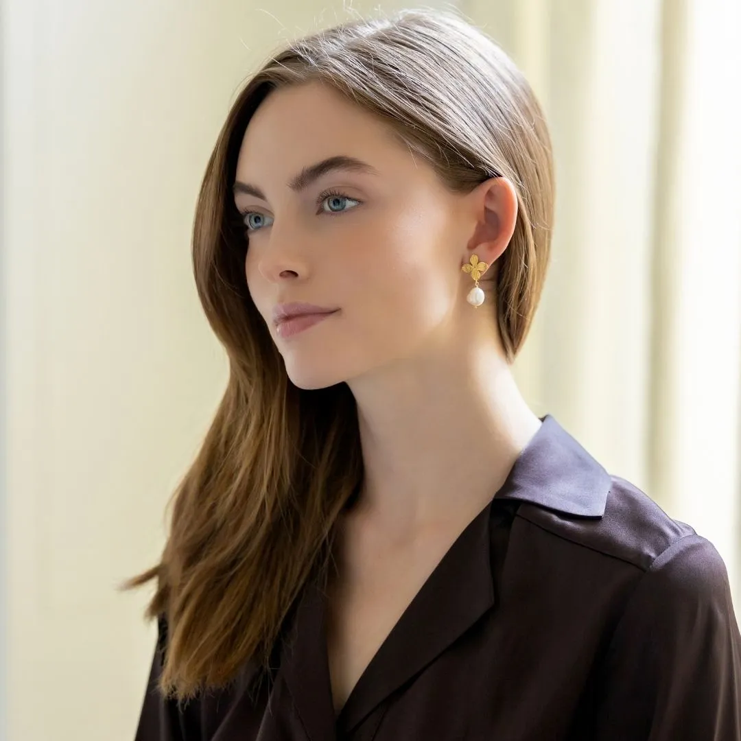 Bloom Pearl Drop Earrings