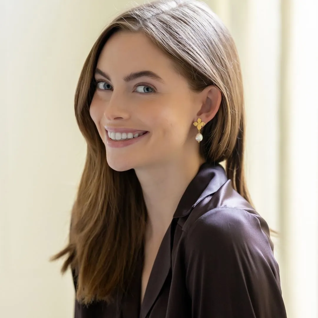 Bloom Pearl Drop Earrings