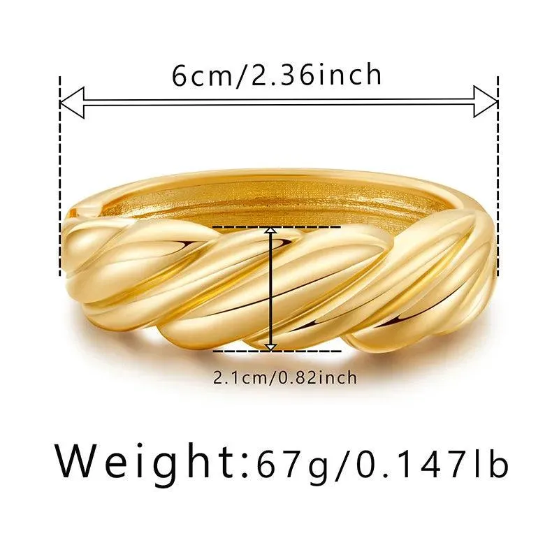 Bracelets Charm Jewelry - Golden Color - Twist Shape - TSJ9 Design