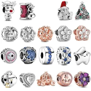 Casual Cute Round Star Flower Sterling Silver Enamel Plating Inlay Zircon Jewelry Accessories
