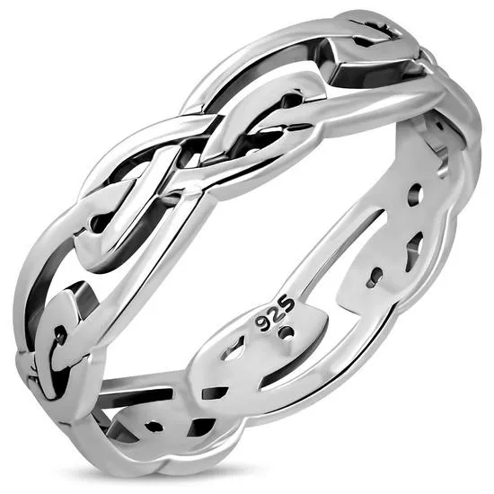 Celtic Knot Silver Band Ring