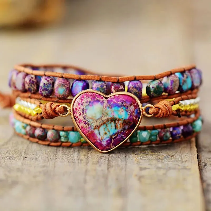Center Spiritual Big Heart Bracelets Collection
