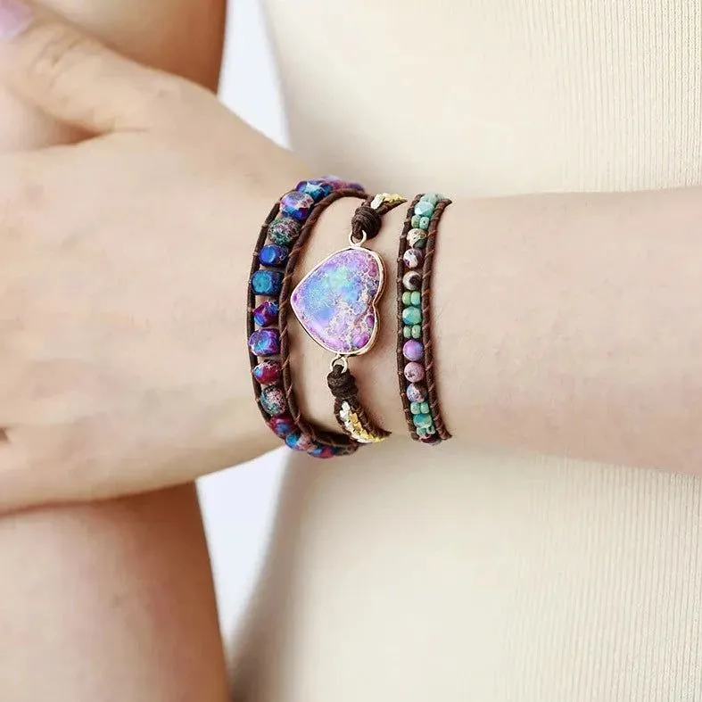 Center Spiritual Big Heart Bracelets Collection