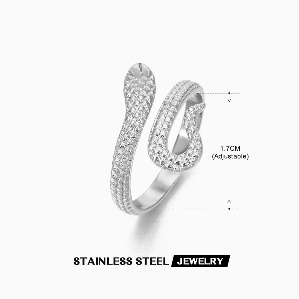 Charming Stainless Steel Snake Ring