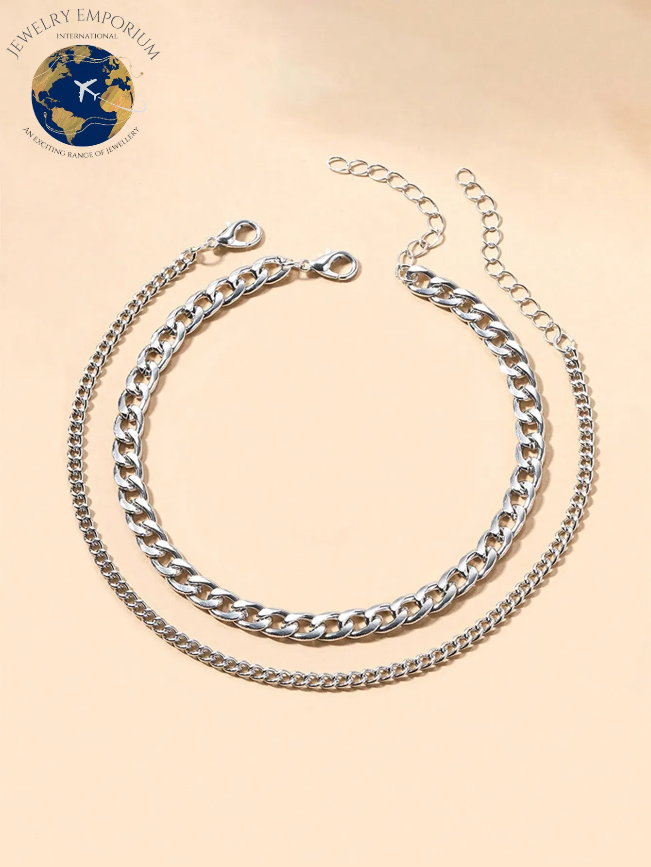 Chic 2-Piece Metallic Double Layer Anklet Set - Perfect for Daily Wear, Dates, and Celebrations