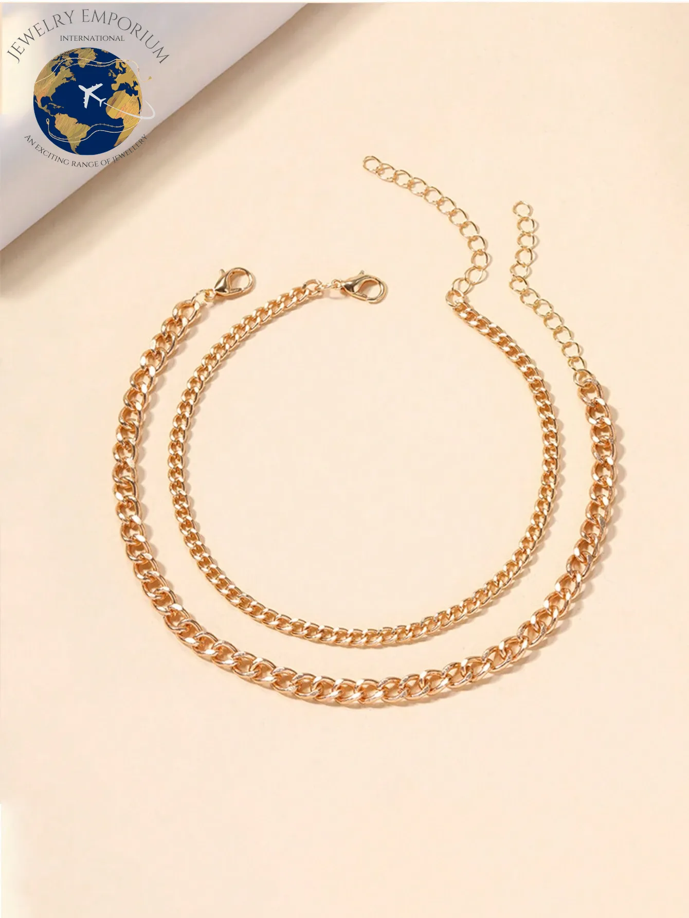 Chic 2-Piece Metallic Double Layer Anklet Set - Perfect for Daily Wear, Dates, and Celebrations
