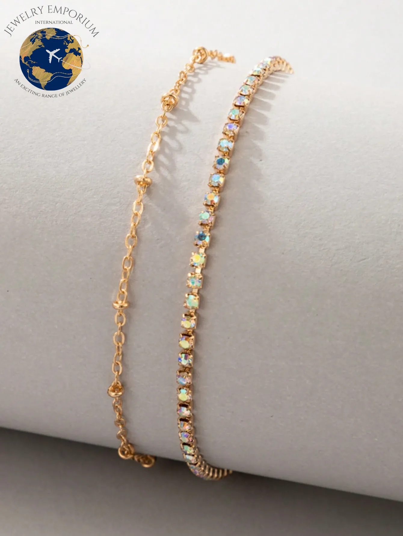 Chic 2-Piece Metallic Double Layer Anklet Set - Perfect for Daily Wear, Dates, and Celebrations
