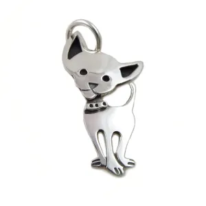 Chihuahua Dog Sterling Silver Animal Pendant
