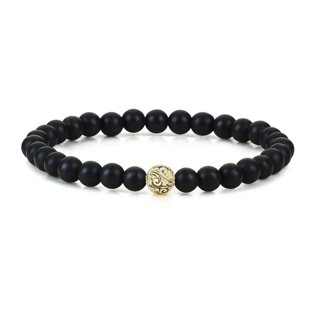 Classic Beaded Bracelet - Solid Gold