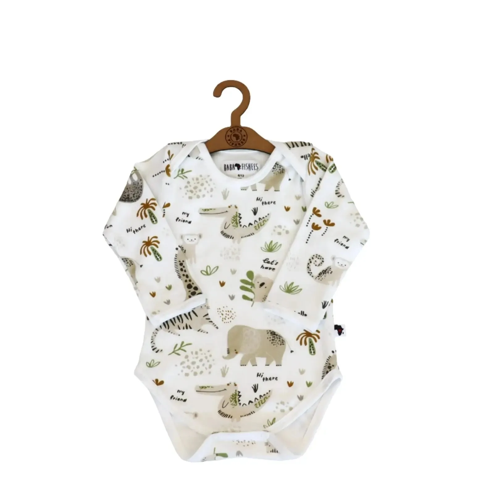 CLASSIC ONESIE - LS - HI THERE WHITE