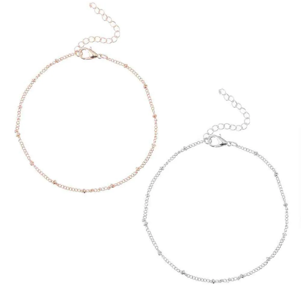 Copper Bead Chain Anklet