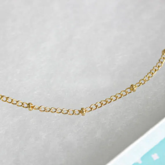 Copper Bead Chain Anklet