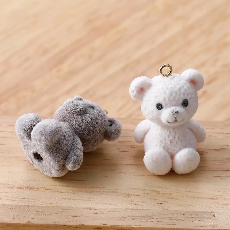 Cute Animal Resin Flocking Jewelry Accessories