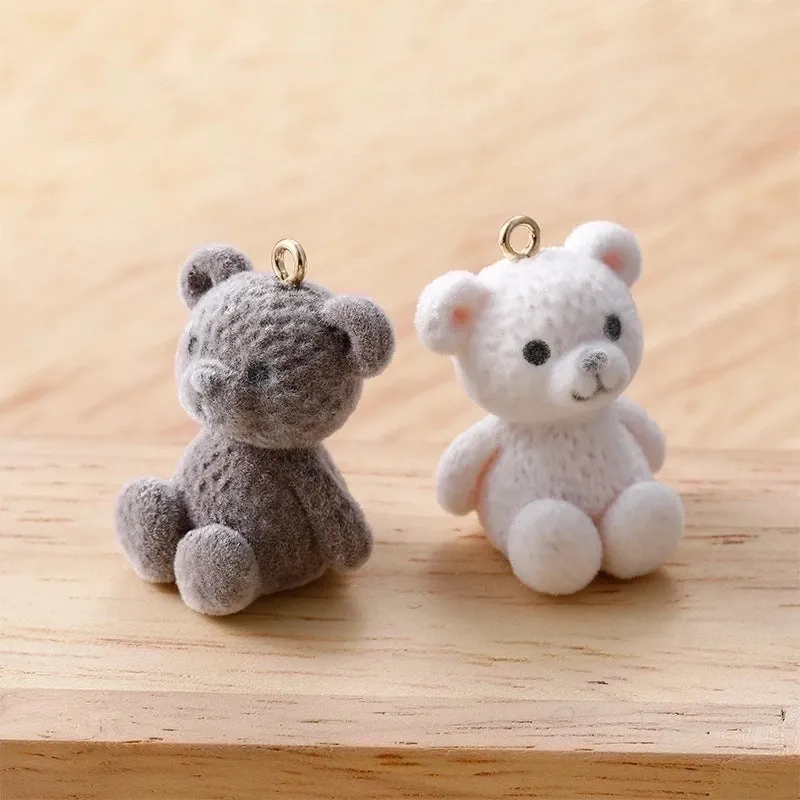 Cute Animal Resin Flocking Jewelry Accessories