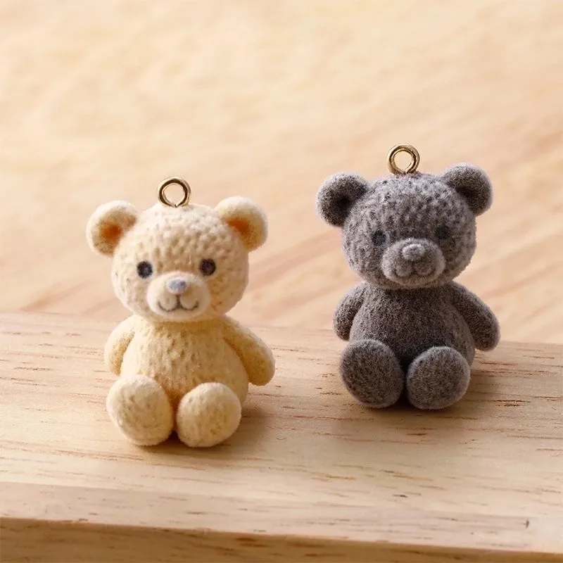 Cute Animal Resin Flocking Jewelry Accessories