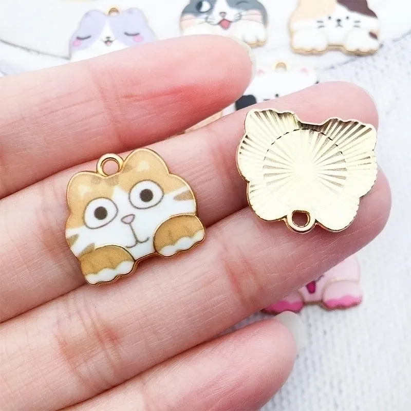 Cute Cat Alloy Enamel Jewelry Accessories
