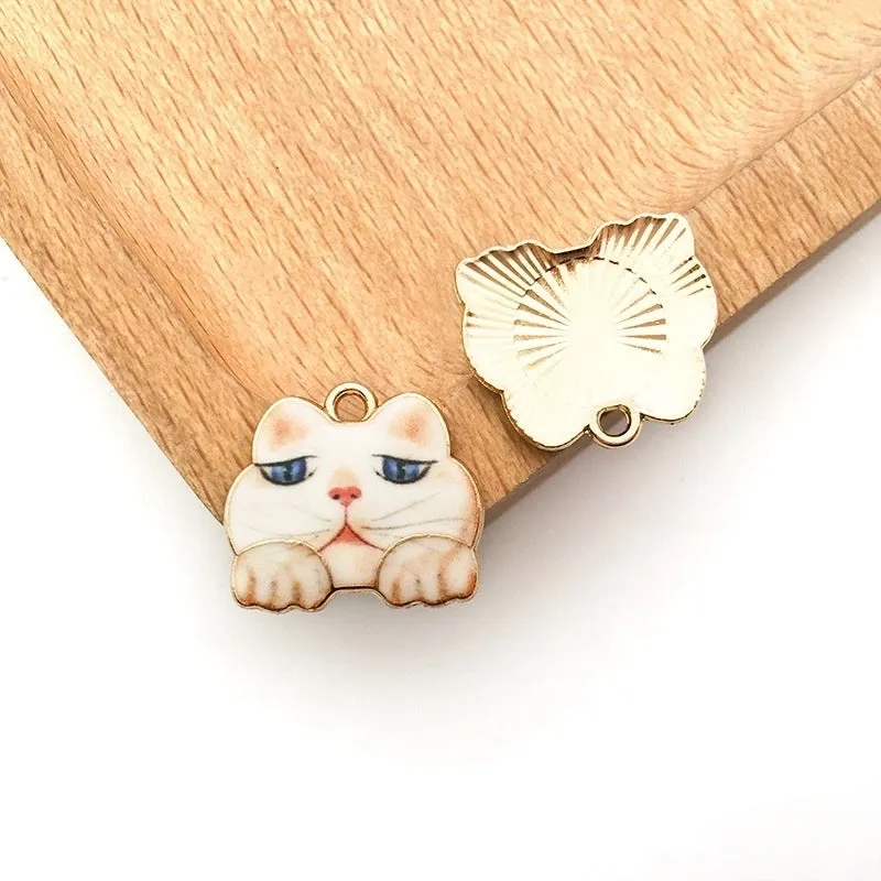 Cute Cat Alloy Enamel Jewelry Accessories