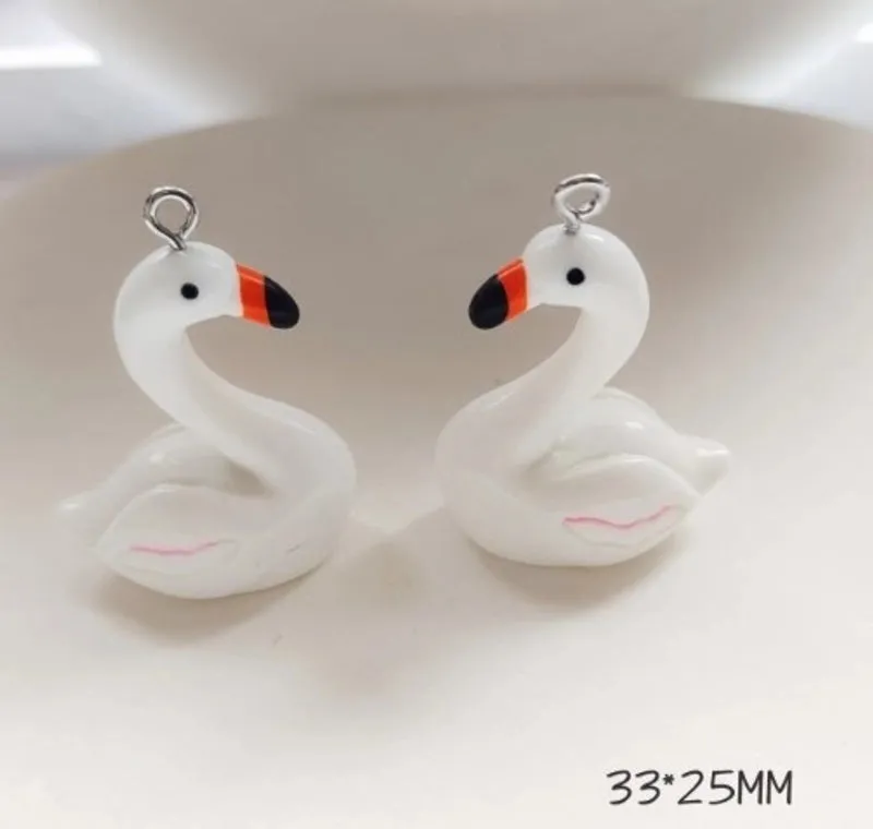Cute Sweet Tortoise Rabbit Swan Resin Stoving Varnish Jewelry Accessories